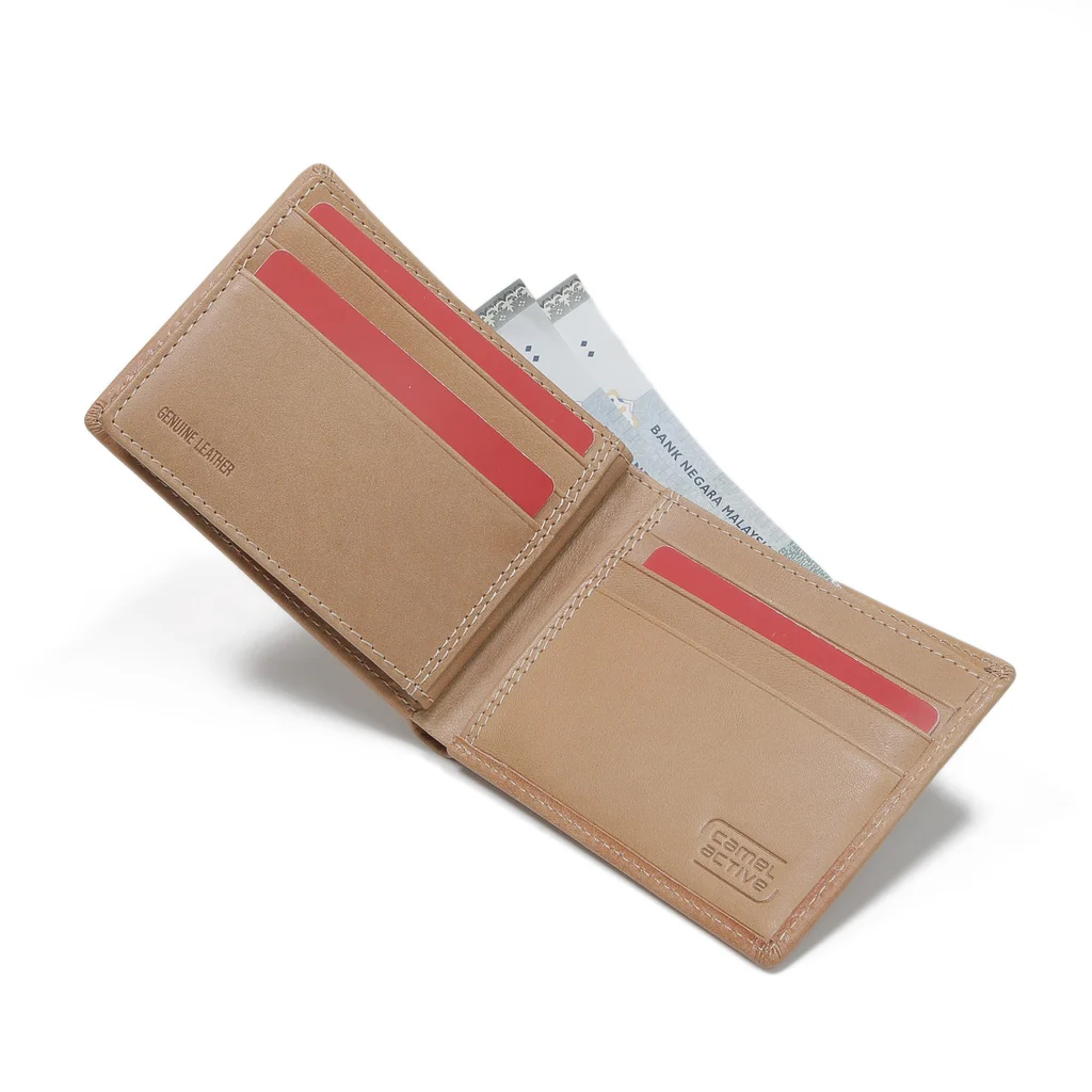 camel active Men's Genuine Cowhide Leather Bi Fold Wallet 11 Card Slots Morph Finished - Brown SBF0802RC2#BRN - Image 7