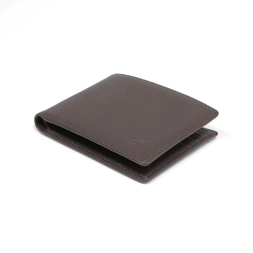 camel active Men's Genuine Cowhide Leather Bi Fold Wallet 6 Card Slots Wax Finished -Dark Brown SW2B21WX2#DBN - Image 4