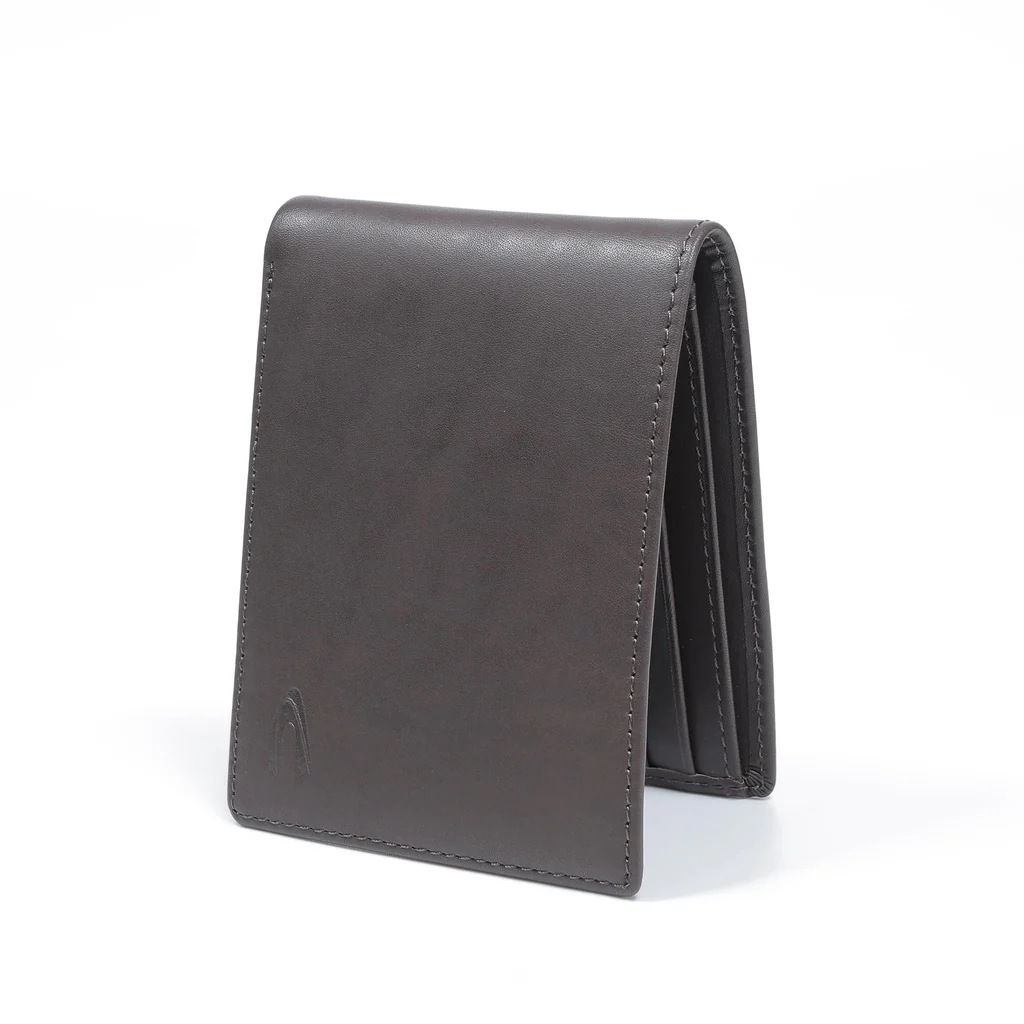 camel active Men's Genuine Cowhide Leather Bi Fold Wallet 6 Card Slots Wax Finished -Dark Brown SW2B21WX2#DBN - Image 5