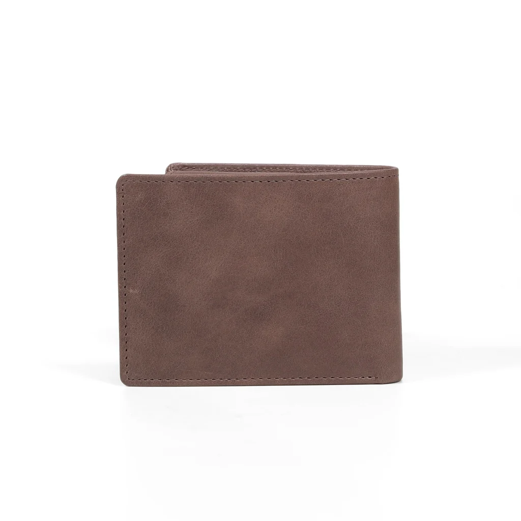 camel active Men's Genuine Cowhide Leather Bi Fold Wallet 9 Card Slots Brushed Finished -Brown UBF3B32SB3#BRN - Image 3