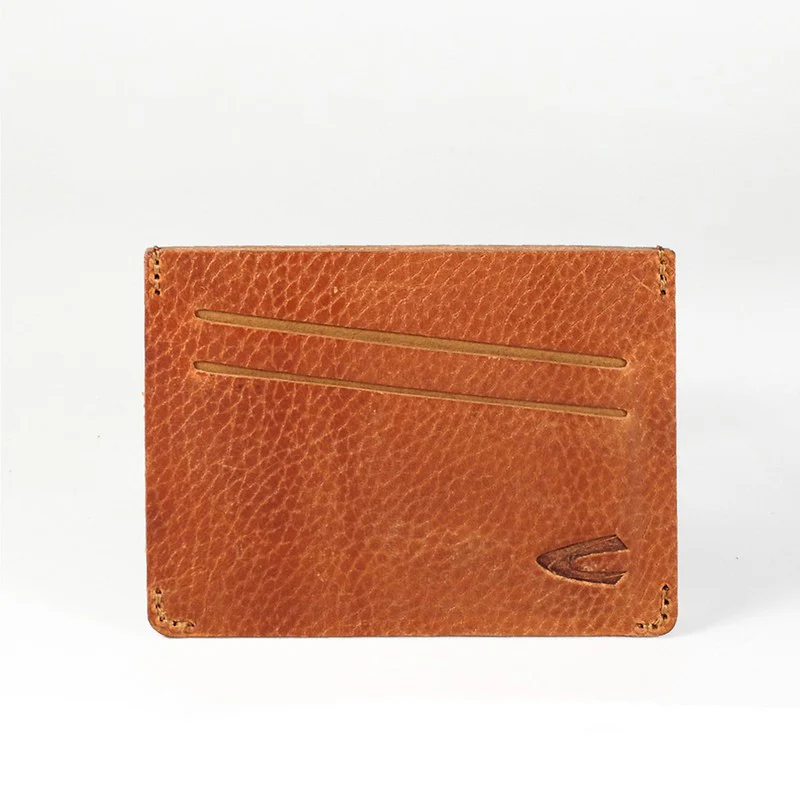 camel active Men's Genuine Cowhide Leather Card Holder 3 Card Slots Pull Up Finished - Brown CH0603AN0#BRN - Image 2