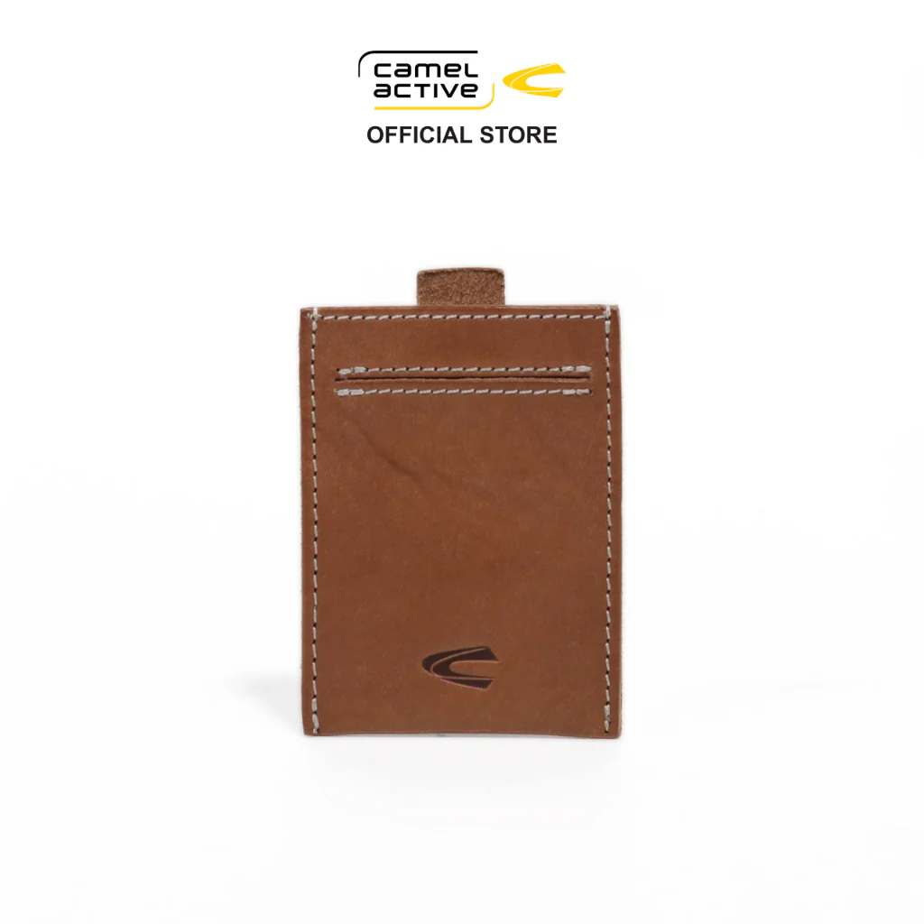 camel active Men's Genuine Cowhide Leather Card Wallet 1 Card CompartMen'st - Light Brown CDW6839TF#LBN