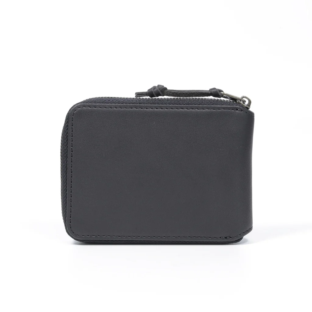 camel active Men's Genuine Cowhide Leather Zip Bi Fold Wallet 8 Card Slots Wax Finished -Black ZSW2604EL2#BLK - Image 3
