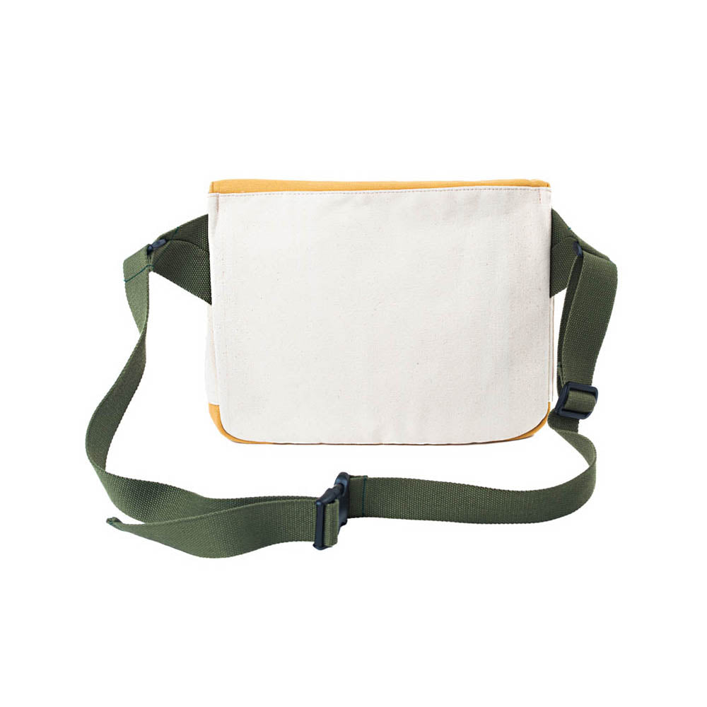 Unisex AW22 Canvas Top Flap Messenger Bag - Image 3