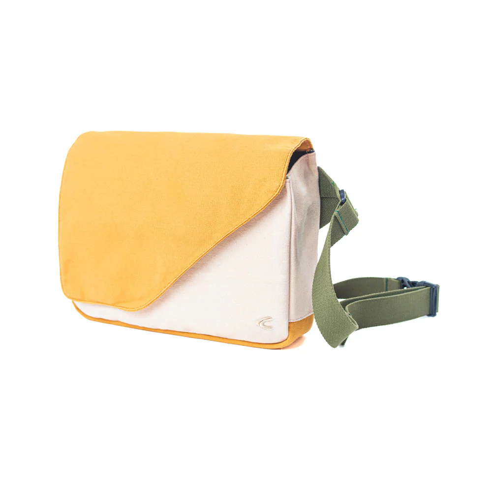 Unisex AW22 Canvas Top Flap Messenger Bag - Image 4