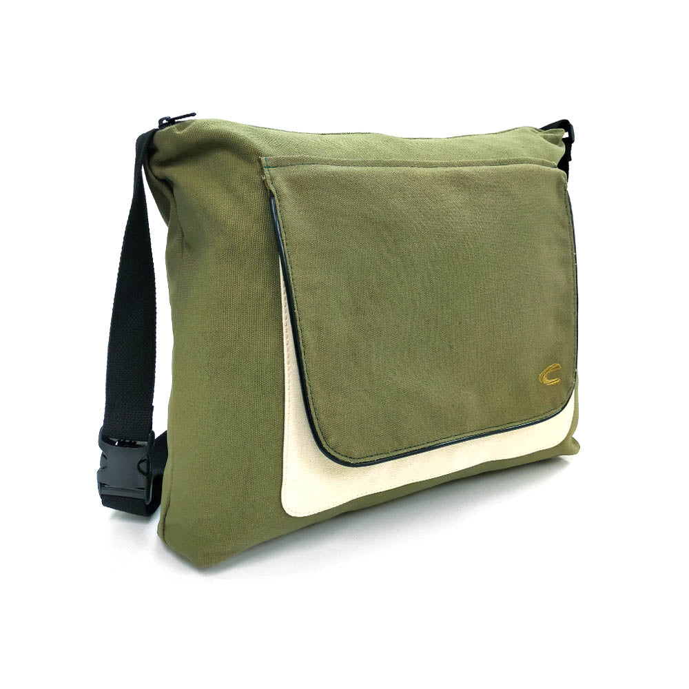 Unisex AW22 Coated Canvas Messenger - Image 3
