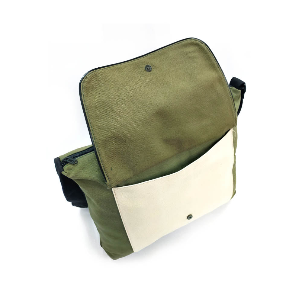 Unisex AW22 Coated Canvas Messenger - Image 5