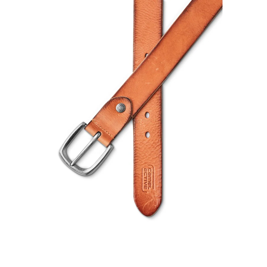 C by camel active Men's Genuine Cowhide Leather Belt Premium Burnish Finished - Brown 1620HRG-20#BRN - Image 3