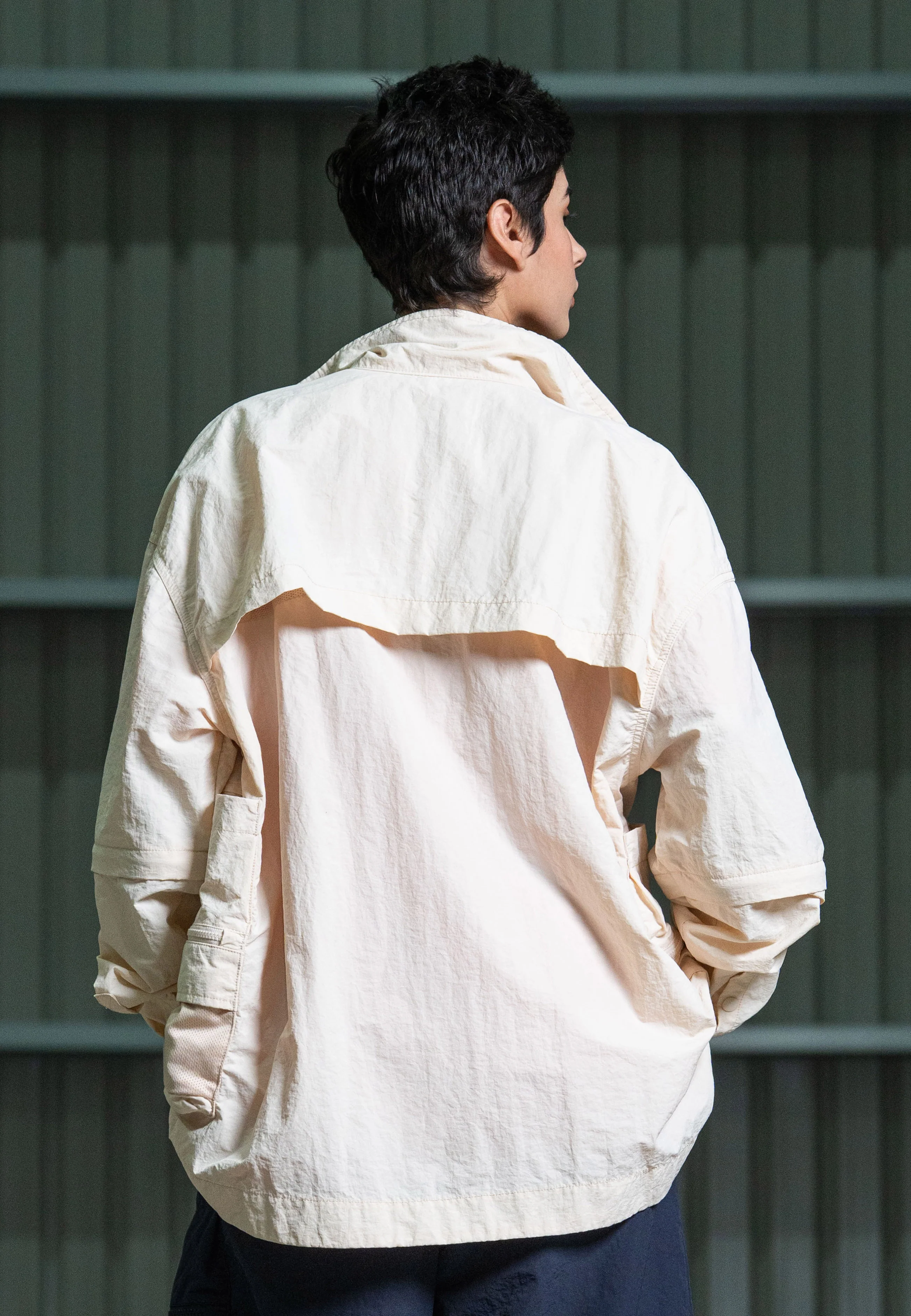 C by camel active Unisex Adaptable Jacket - Oversized Performance Nylon Cream Jacket 600-Z25C0270 - Image 11