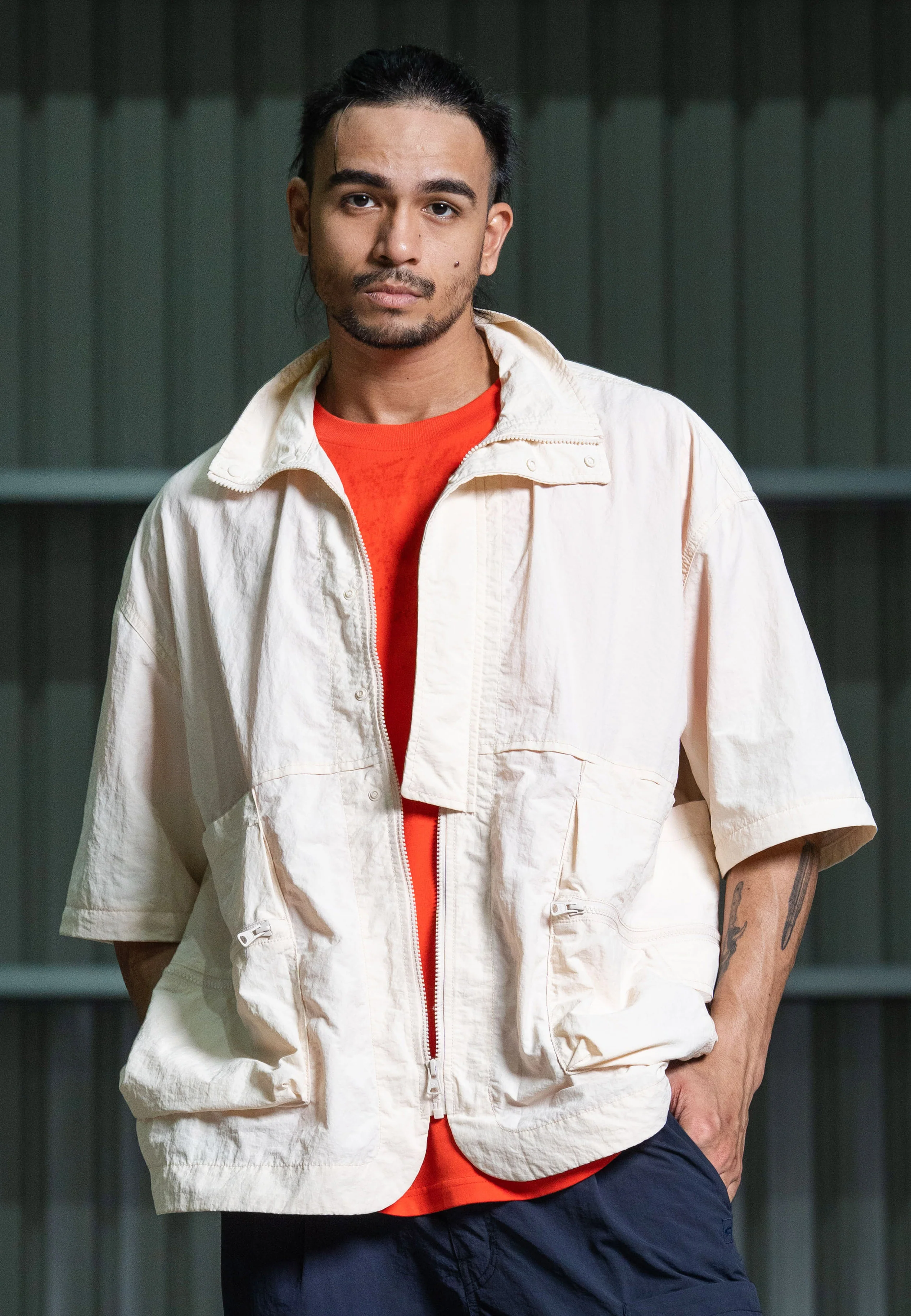 C by camel active Unisex Adaptable Jacket - Oversized Performance Nylon Cream Jacket 600-Z25C0270 - Image 3