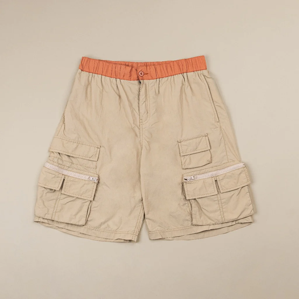 C by camel active Unisex Cargo Short - Loose Fit Performance Nylon Beige Short Pants 303-SS25C0921 - Image 6