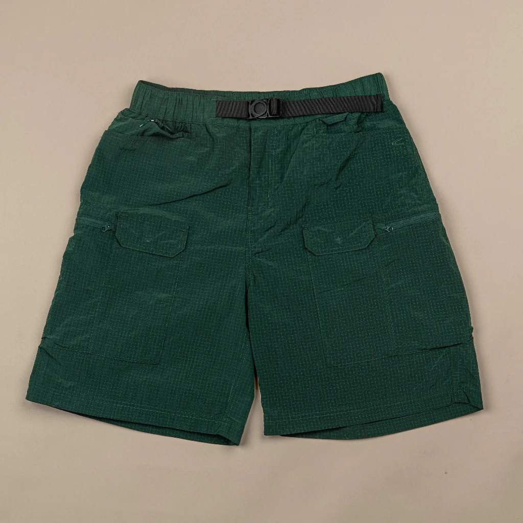 C by camel active Unisex Cargo Shorts - Loose Fit Performance Nylon Green Short Pants 303-SS25C0919 - Image 3