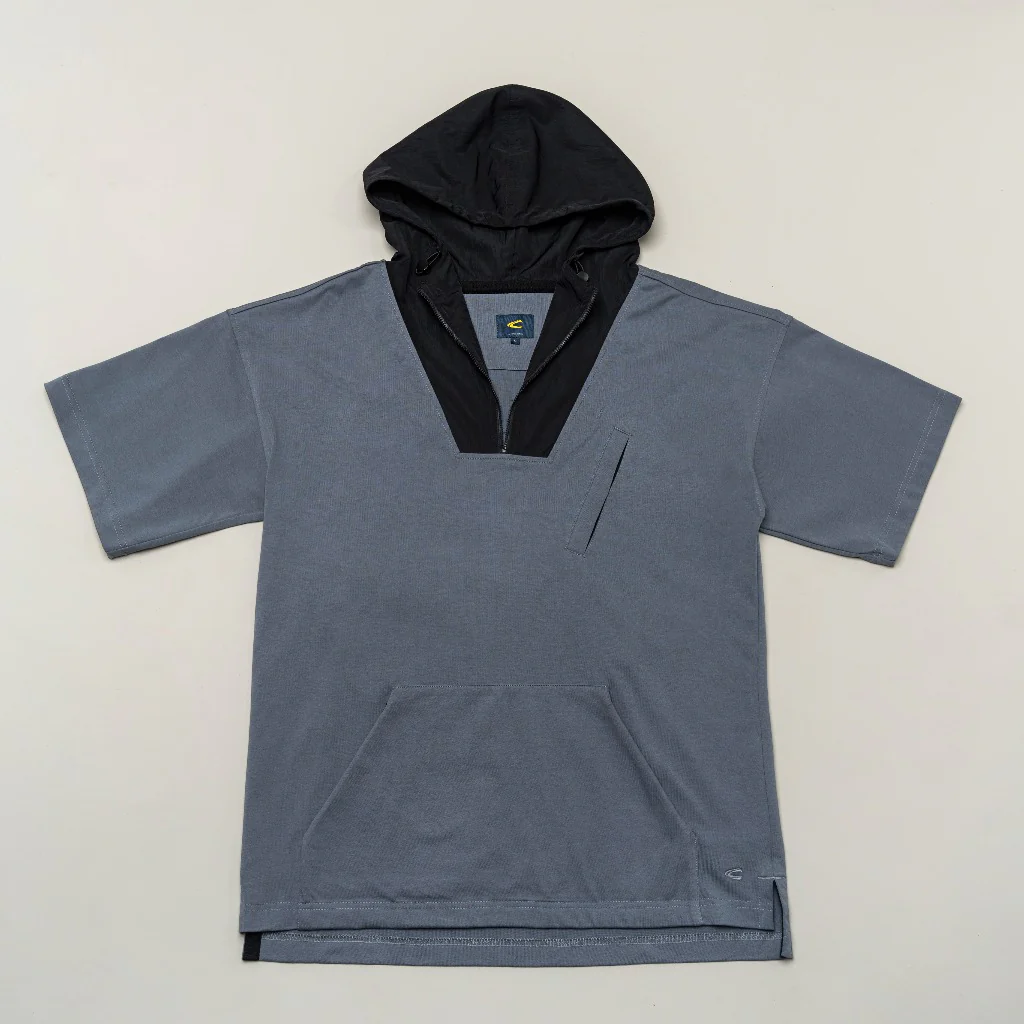 C by camel active Unisex Hooded Sweatshirt - Oversized Absorbent Cotton Terry Dark Grey Sweatshirt 291-AW24CF215 - Image 6