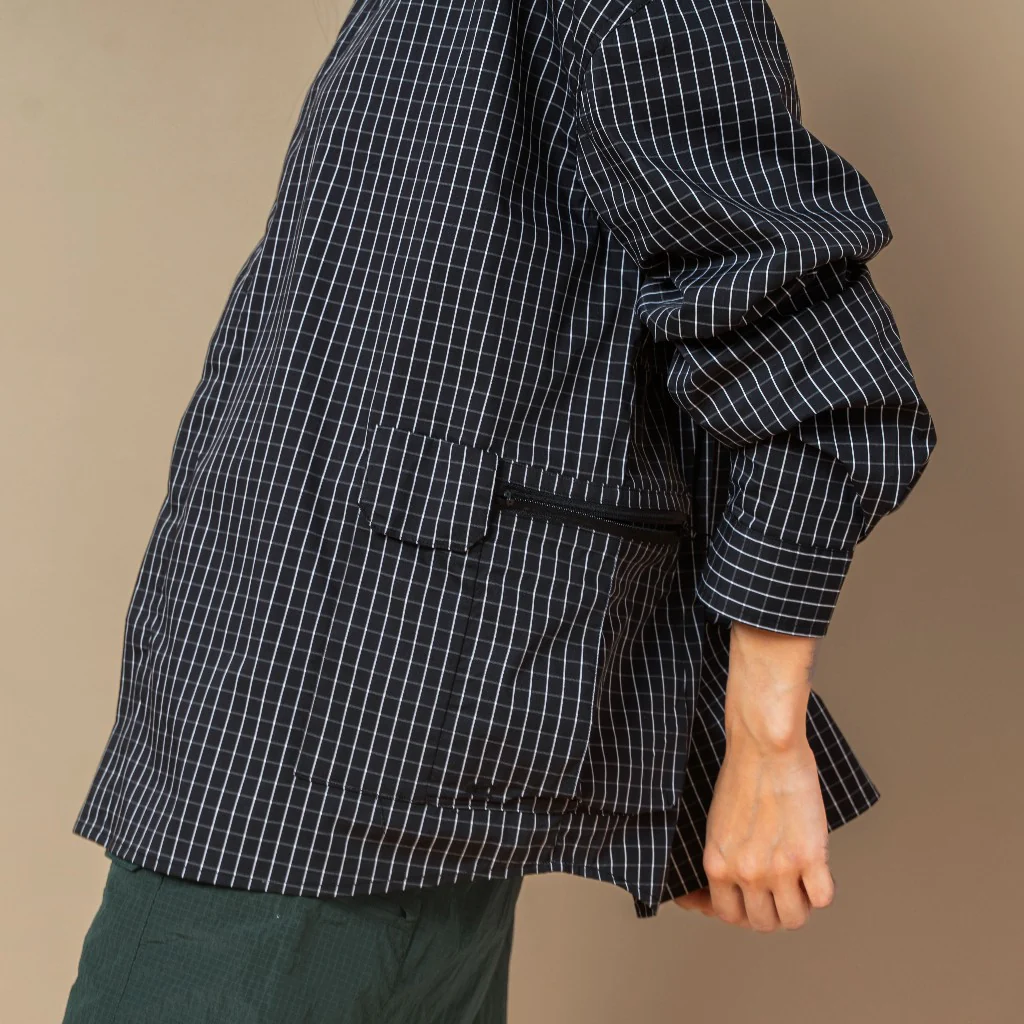 C by camel active Unisex Shacket - Oversized Premium Cotton Blend Black Shacket 600-SS25CK0266 - Image 5