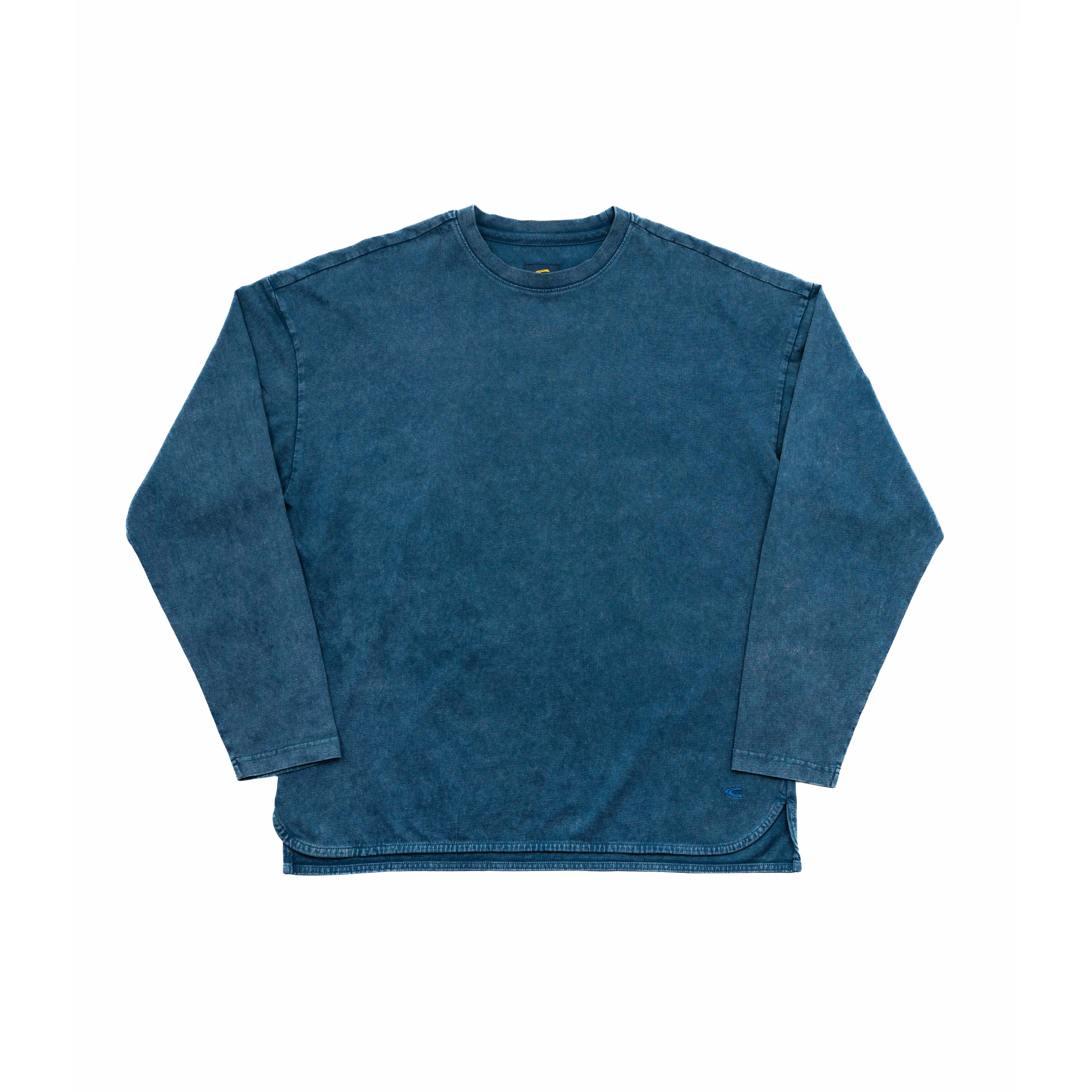 C by camel active Unisex Long Sleeve T-Shirt - Oversized Comfy Cotton Teal Tee 290-SS24CF212 - Image 2
