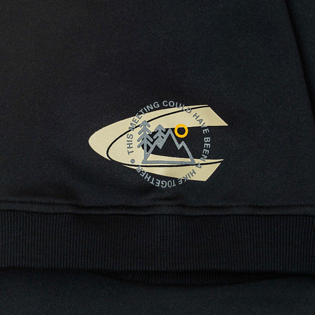 C by camel active Unisex Sweatshirt - Oversized Cropped Fit Comfy Cotton Black Sweatshirt 282-SS25C2885 - Image 6