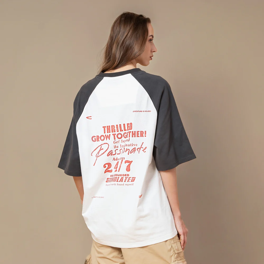 C by camel active Unisex T-shirt - Oversized Fit Comfy Cotton Charcoal Tee 282-SS25C2886 - Image 4