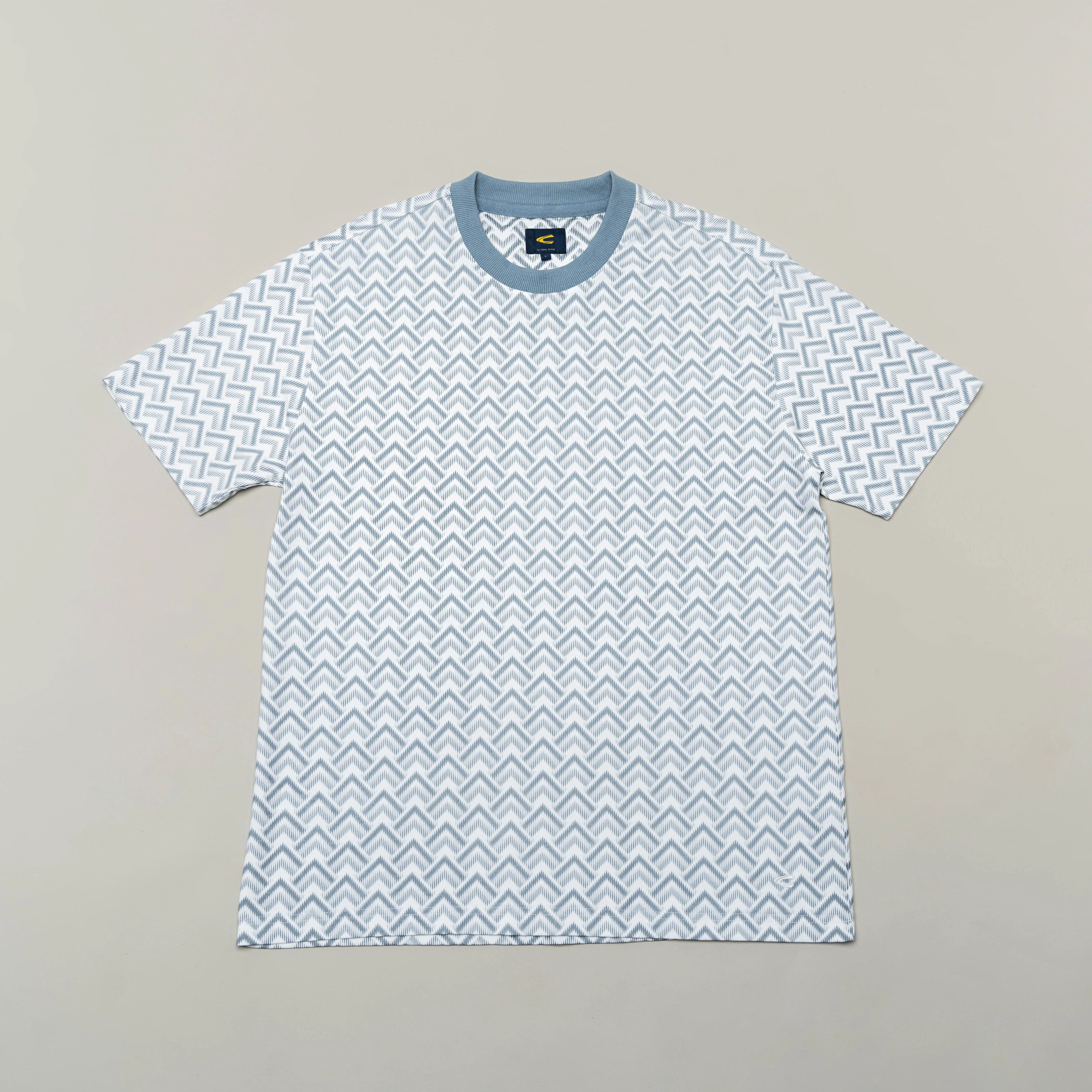 C by camel active Unisex T-Shirt - Loose Fit Comfy Cotton Light Blue Tee 282-AW24C2852 - Image 2