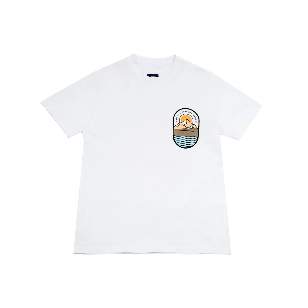 C by camel active Unisex T-shirt - Loose Fit Comfy Cotton Graphic Print Off White Tee 282-SS24C2833 - Image 5