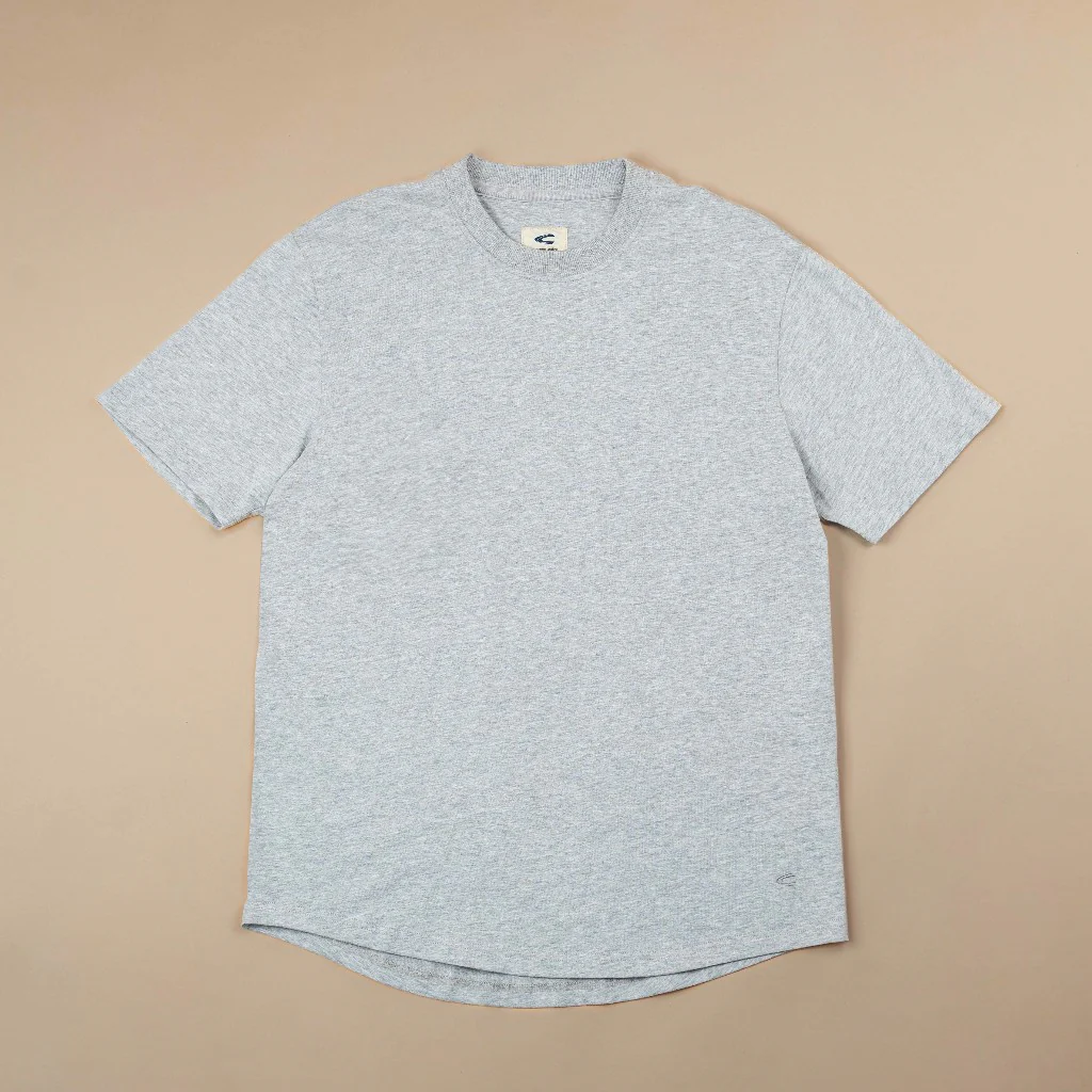 C by camel active Unisex T-shirt - Loose Fit Comfy Cotton Grey Tee 2282-SS25C2879 - Image 4
