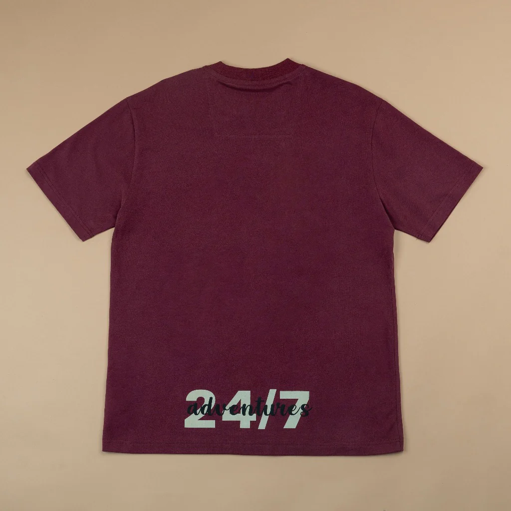 C by camel active Unisex T-shirt - Loose Fit Comfy Cotton Mahogany Tee 282-SS25C2889 - Image 4
