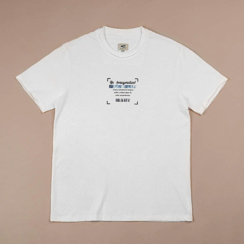C by camel active Unisex T-shirt - Loose Fit Comfy Cotton Off White Tee 282-SS25C2891 - Image 4
