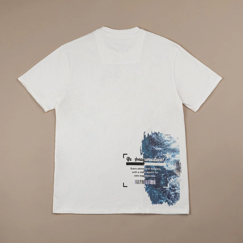 C by camel active Unisex T-shirt - Loose Fit Comfy Cotton Off White Tee 282-SS25C2891 - Image 6