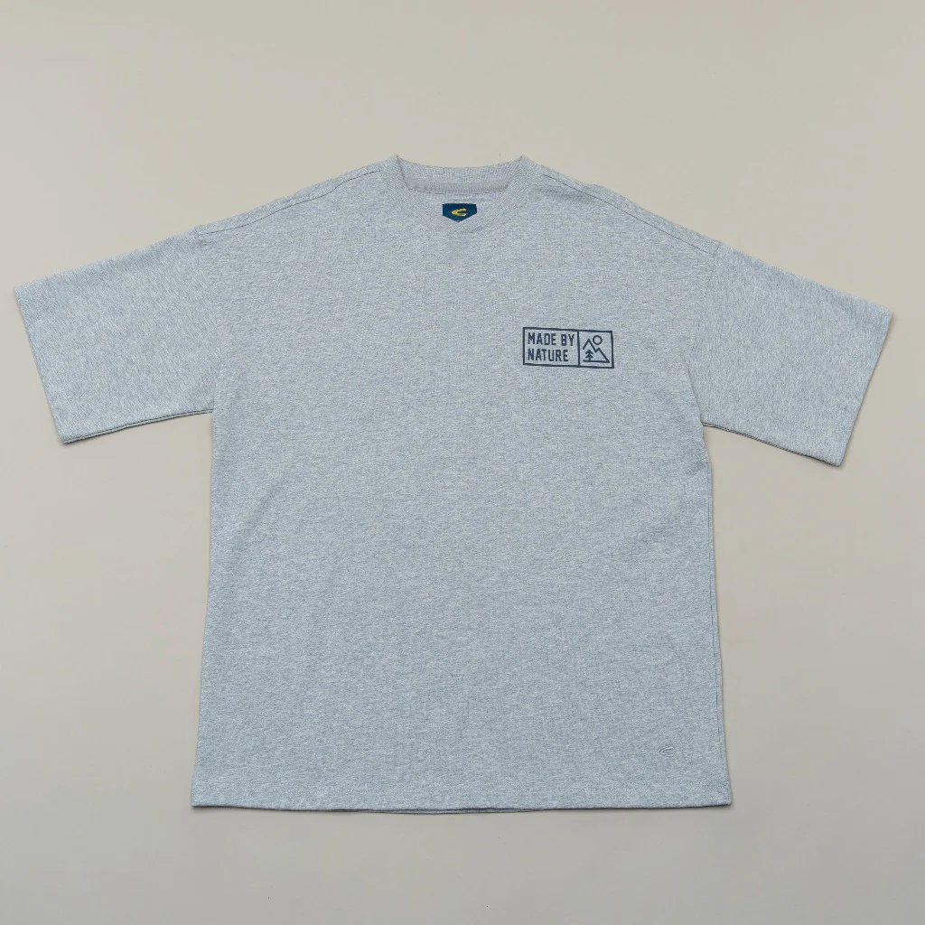 C by camel active Unisex T-Shirt - Oversized Absorbent Cotton Terry Grey Tee 282-AW24C2851 - Image 5