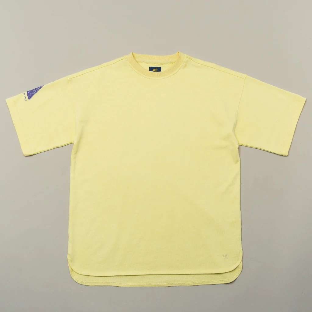 C by camel active Unisex T-Shirt - Oversized Absorbent Cotton Terry Lemon Yellow Tee 282-AW24C2850 - Image 4