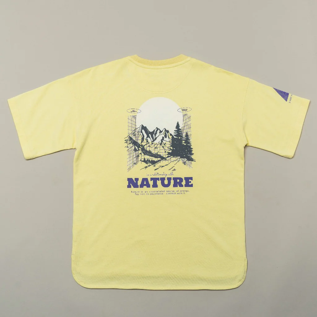 C by camel active Unisex T-Shirt - Oversized Absorbent Cotton Terry Lemon Yellow Tee 282-AW24C2850 - Image 5