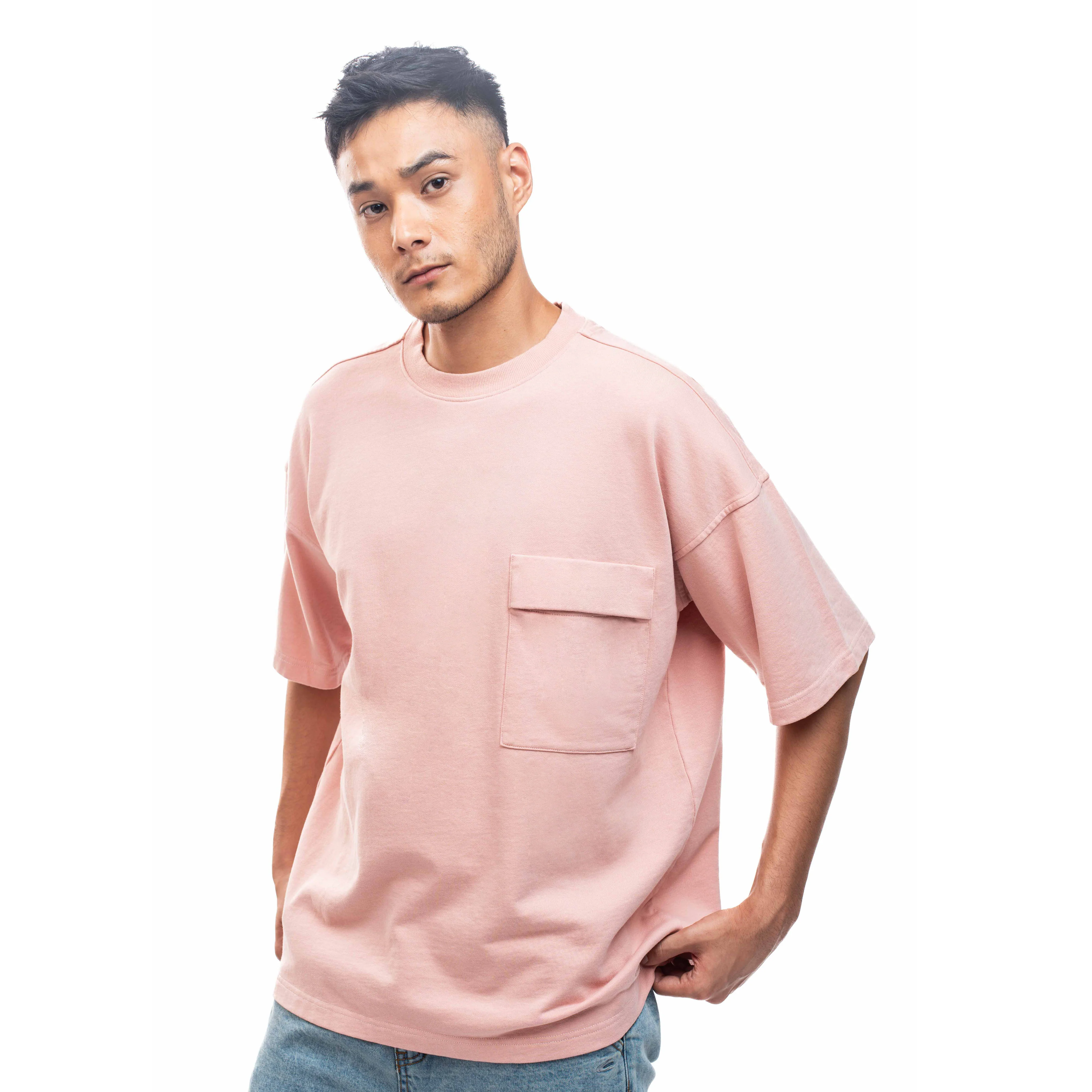 C by camel active Unisex T-shirt - Oversized Absorbent Cotton Terry Blush Pink Tee 282-SS24C2837