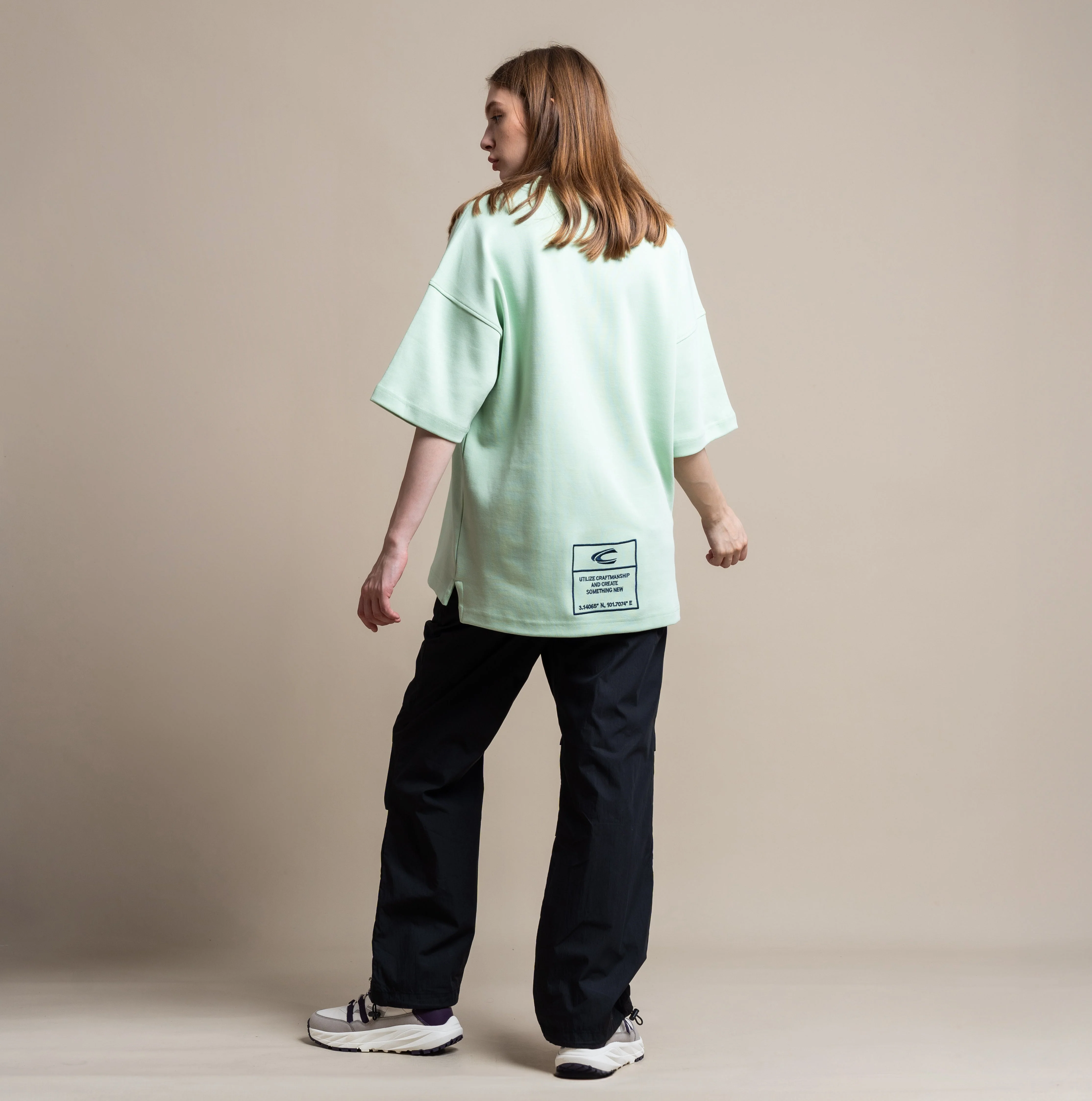 C by camel active Unisex T-Shirt - Oversized Premium Cotton Blend Jade Tee 282-AW24C2855 - Image 3