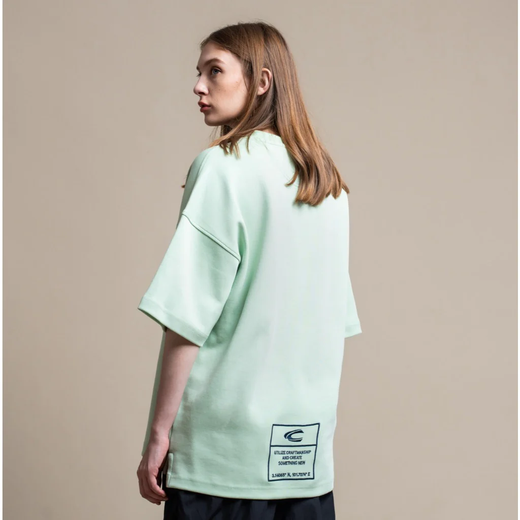 C by camel active Unisex T-Shirt - Oversized Premium Cotton Blend Jade Tee 282-AW24C2855 - Image 4