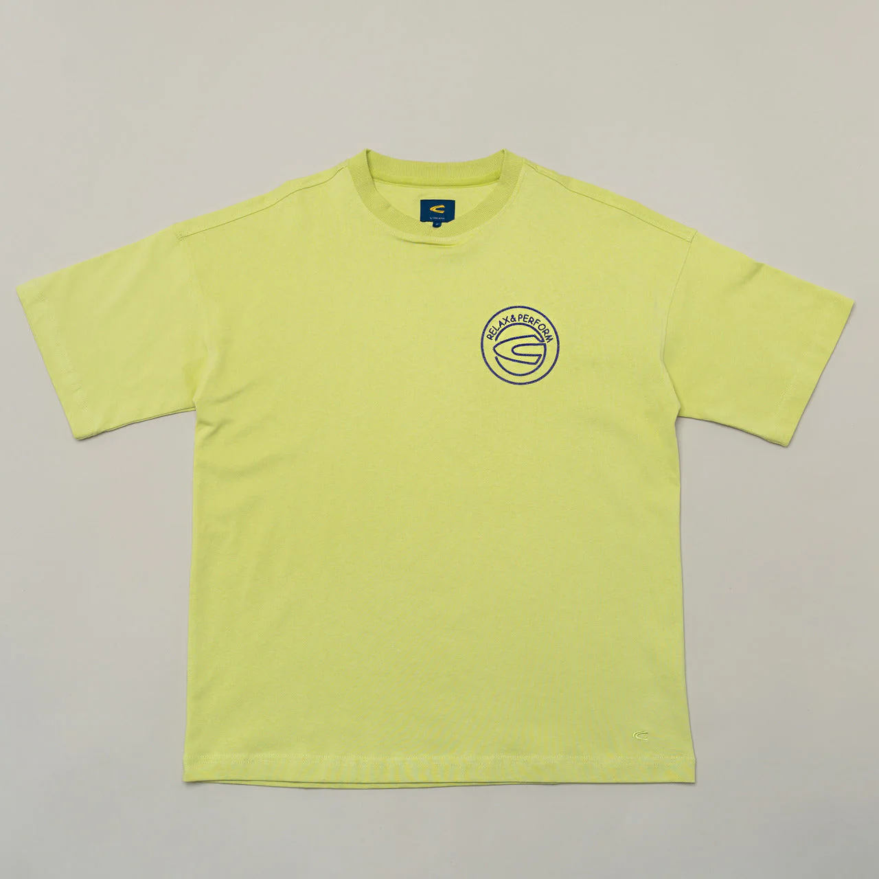 C by camel active Unisex T-Shirt - Oversized Comfy Cotton Light Green Tee 282-AW24C2842 - Image 2