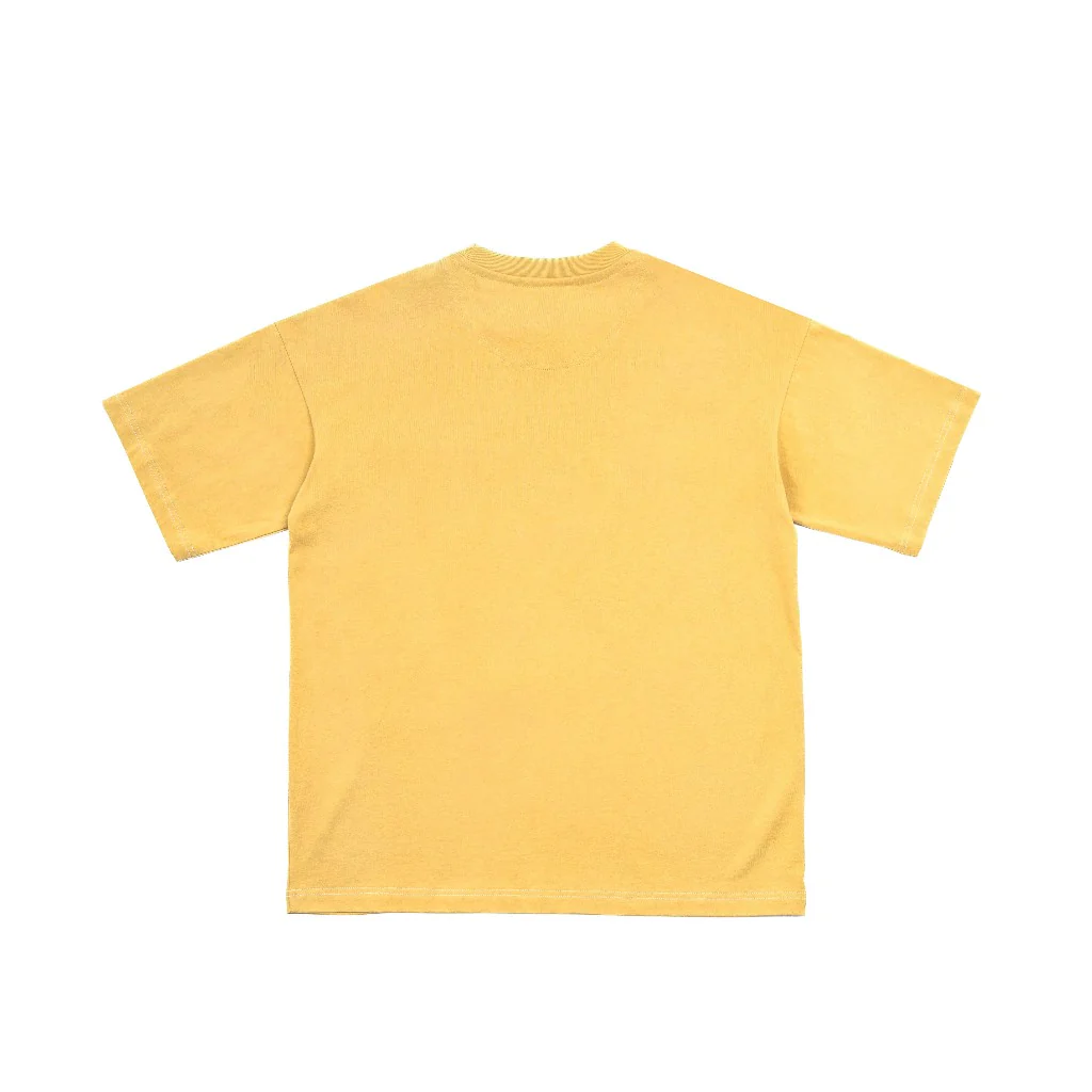 C by camel active Unisex T-shirt - Oversized Comfy Cotton Dual Pocket Yellow Tee 282-SS24C2824 - Image 7