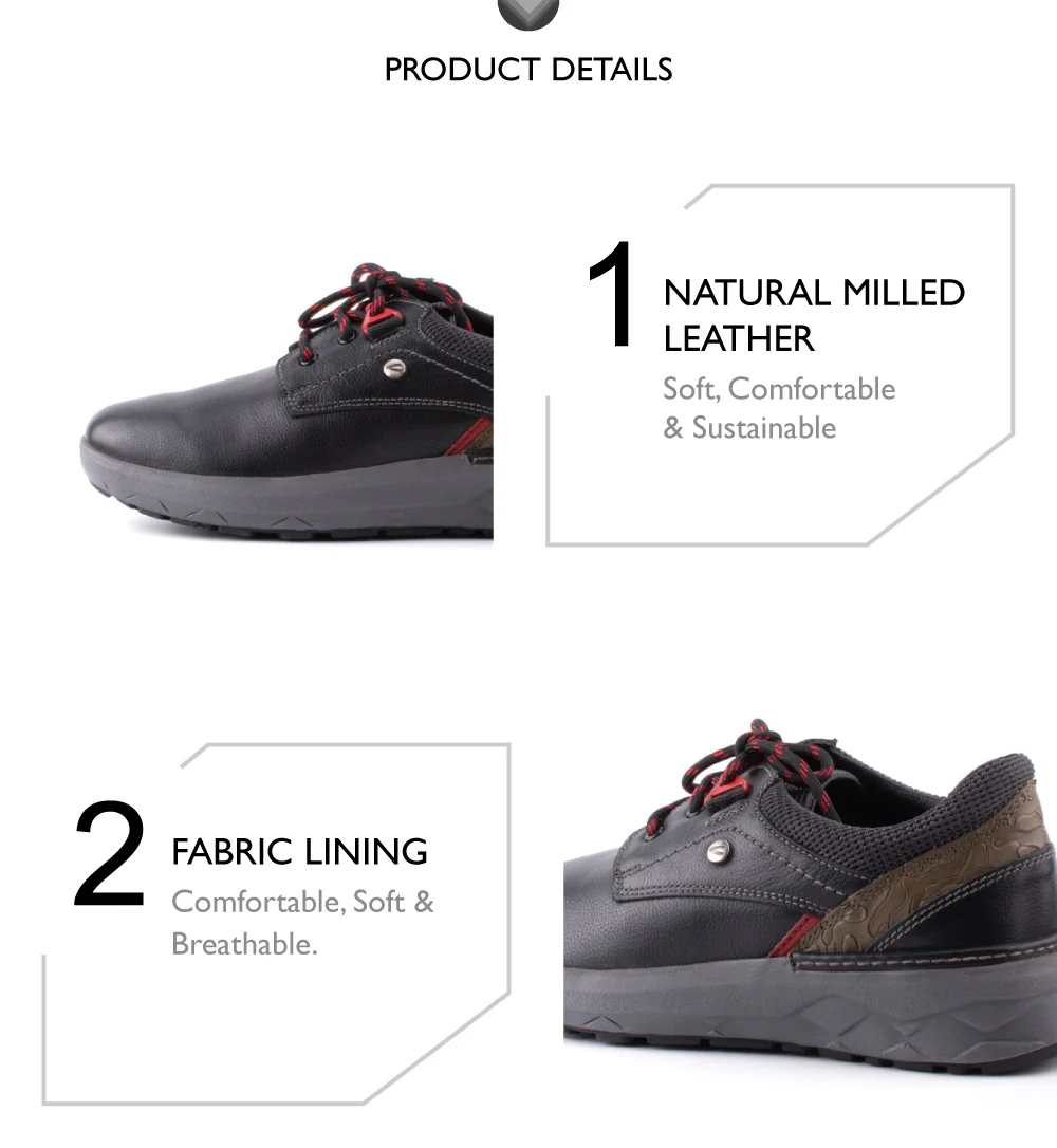 camel active Easy Basic Lace Up Shoes Men Black NESTA 852403-AM2SV-1 BLACK - Image 7