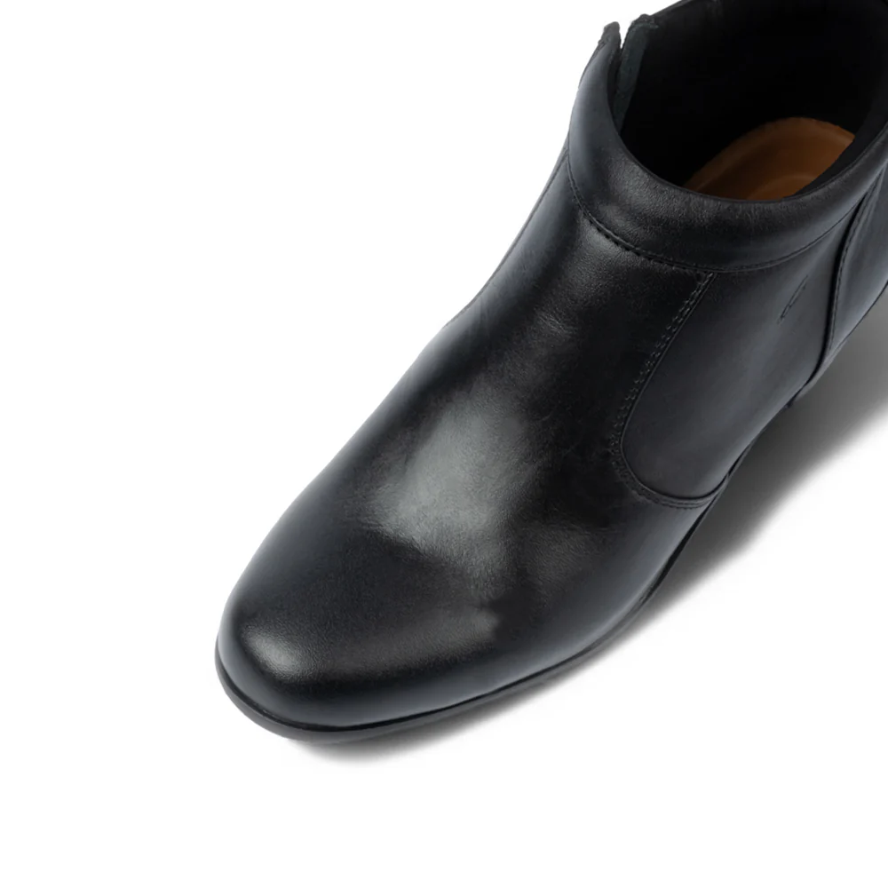 camel active Women Isabella Block Heeled Ankle Boots -712502-BO01SV-1-BLACK - Image 4