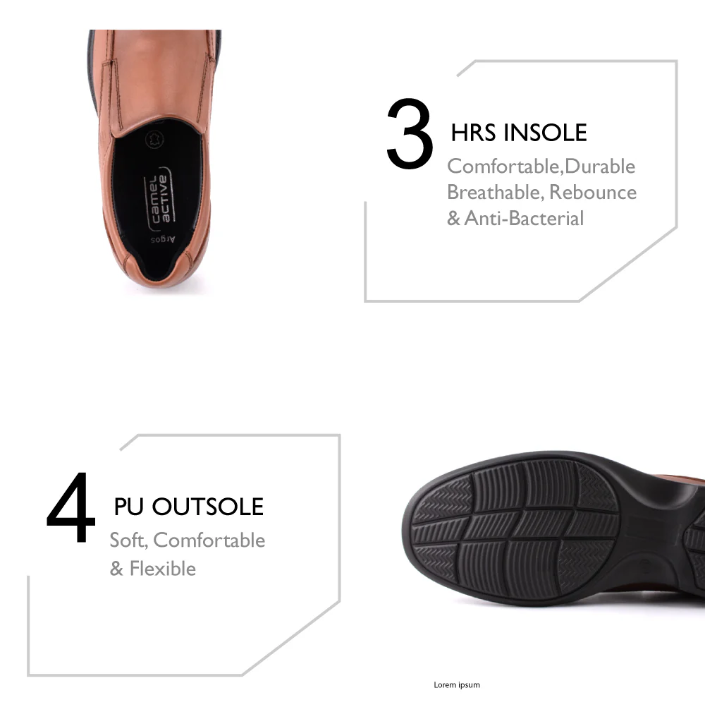 camel active Leather Elegant Slip On Formal Shoes Men Dark Brown ARGOS 802402-BE2SV-32 - Image 8
