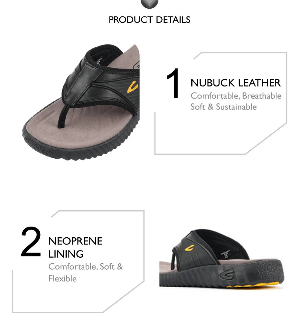 camel active Leather Sandals Men Black FRED-892503-XC1SV-1 - Image 8
