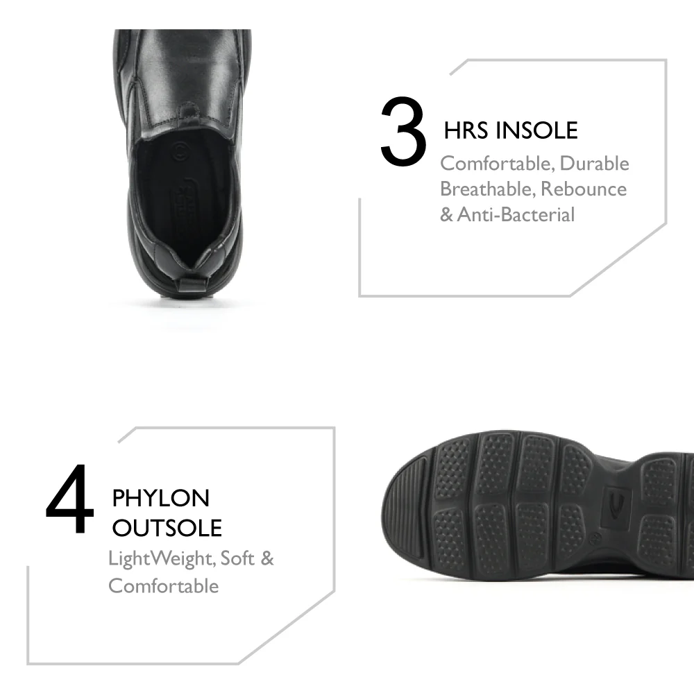 camel active  Leather Slip On Shoes Men Black PEDRIX-852508-TE1-1 - Image 9