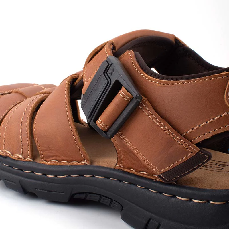 camel active Leather Strap Sandals Men Coffee FRUDGE 892413-ES4SV-8 - Image 5