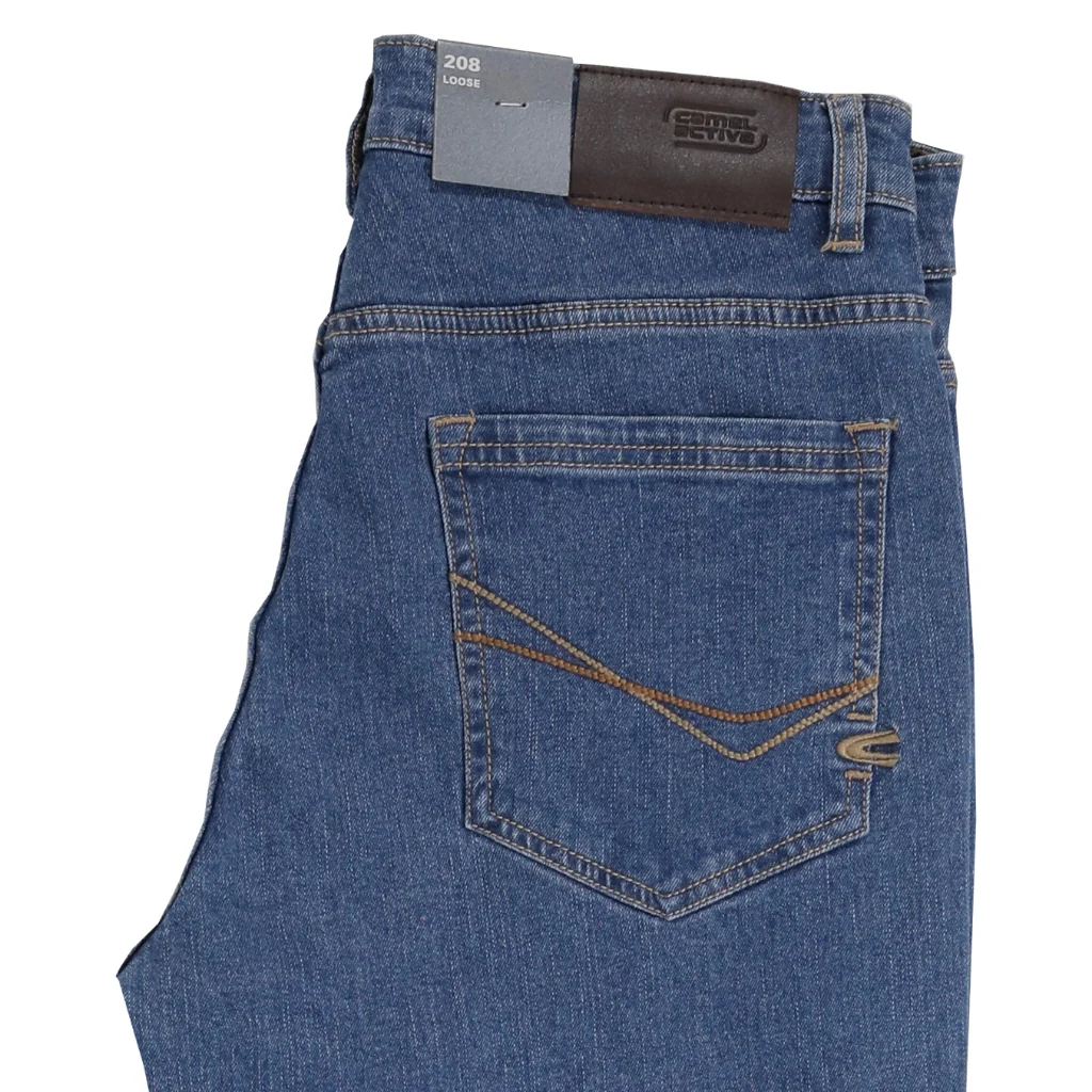 camel active Men Jeans 208 - Loose Fit Stretch Denim Bluejay Washed Jeans 9-208Z25JNB537 - Image 5
