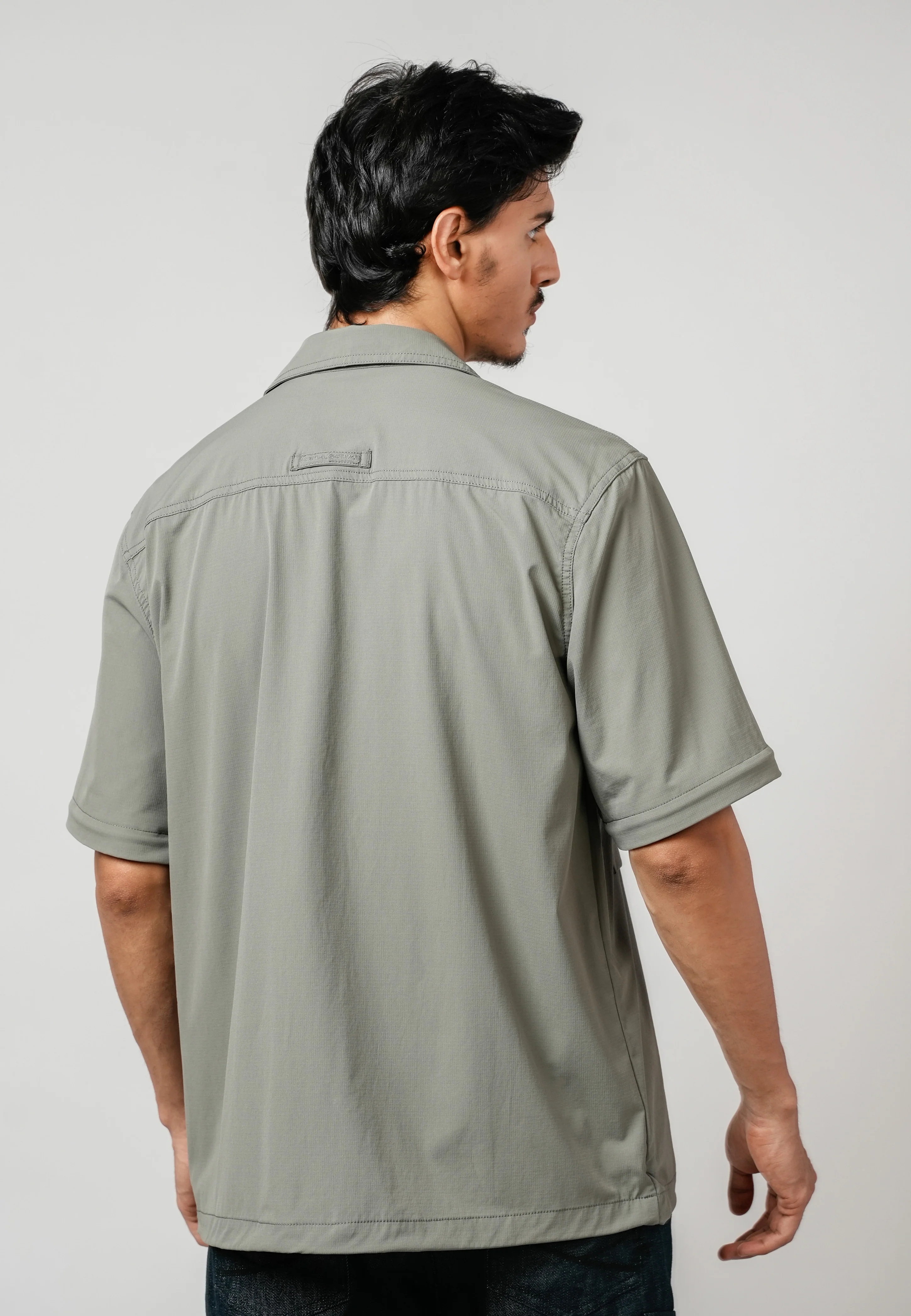 camel active Men Adaptable Shacket - Regular Fit Performance Nylon-Spandex Grey Shacket 600-Z25HK0272 - Image 6