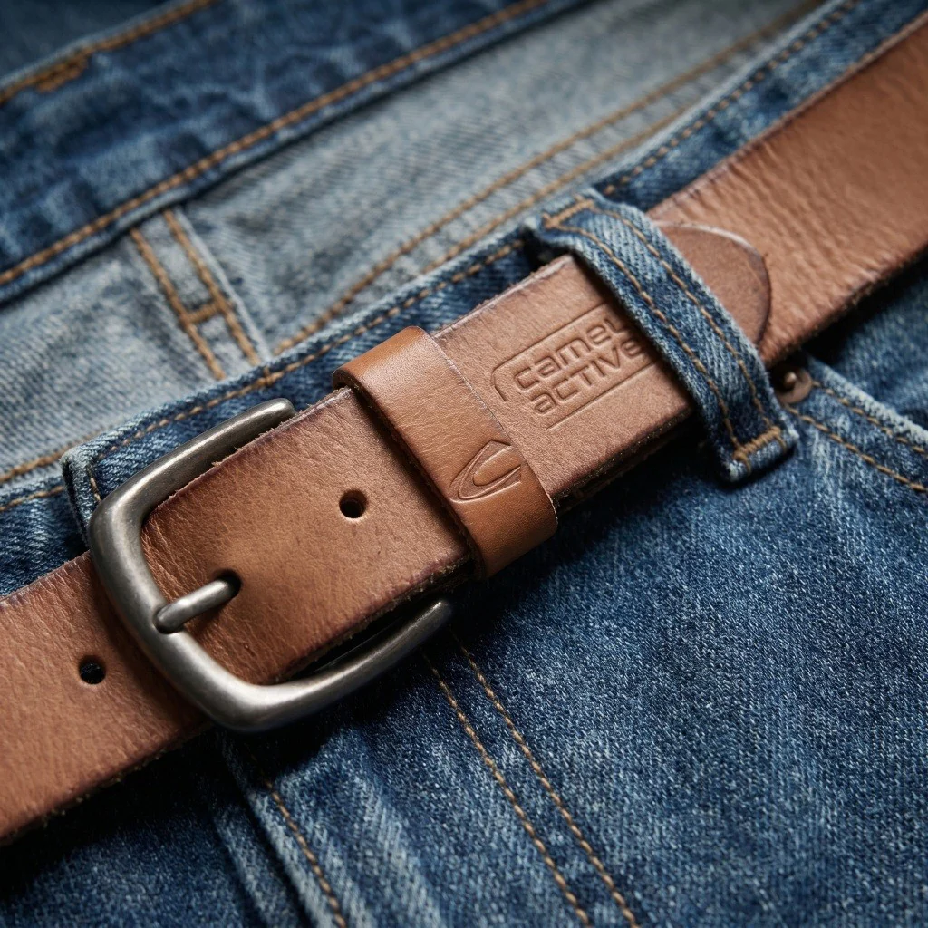 camel active Men Belt Genuine Leather Brown (1621HRG-20#BRN) - Image 3