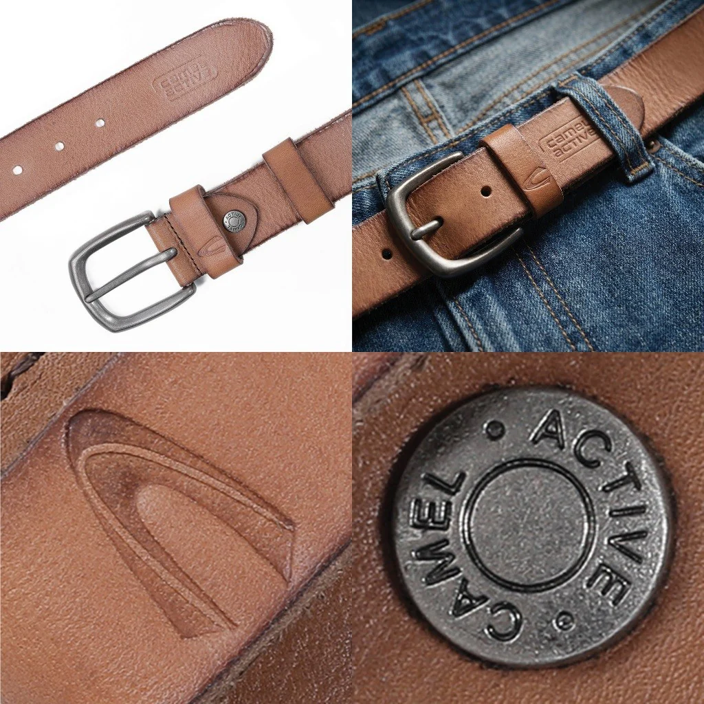 camel active Men Belt Genuine Leather Brown (1621HRG-20#BRN) - Image 4