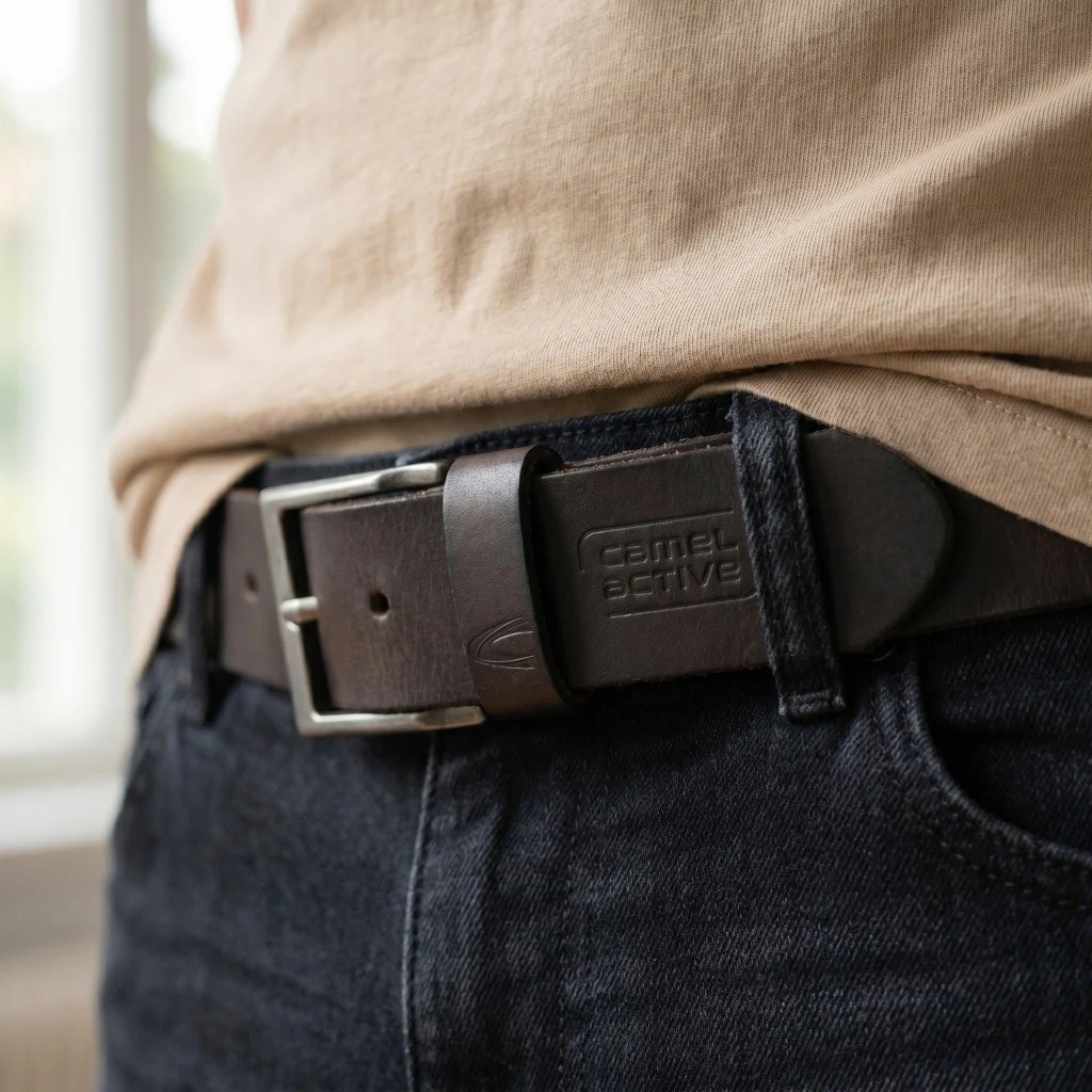 camel active Men Belt Genuine Leather Dark Brown (1627HBRG-20#DBN) - Image 2