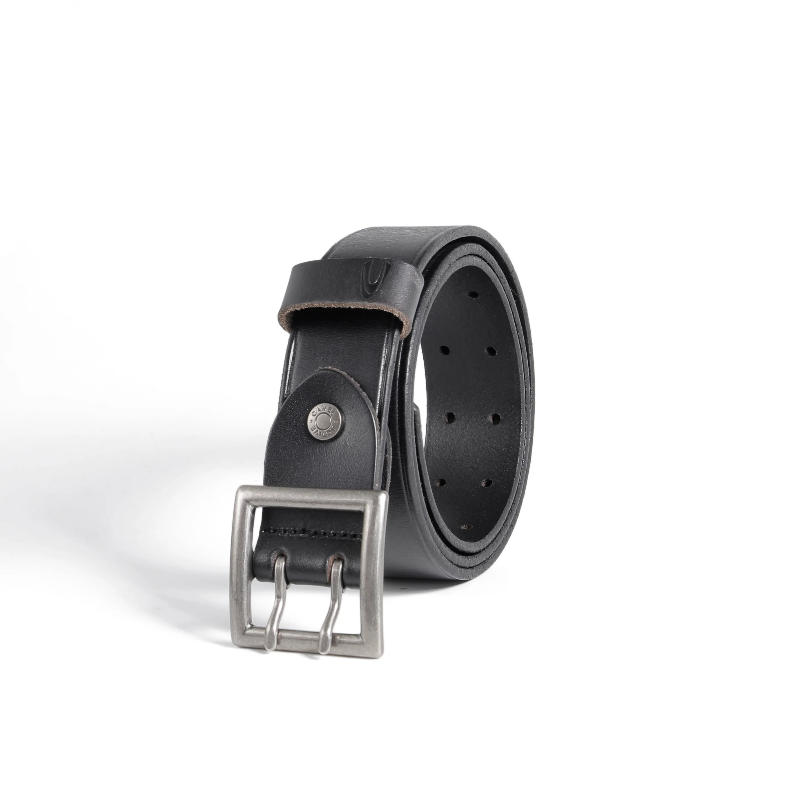 Genuine Leather Belt Aniline Finished Black 1689HBRG-24#BLK - Image 2