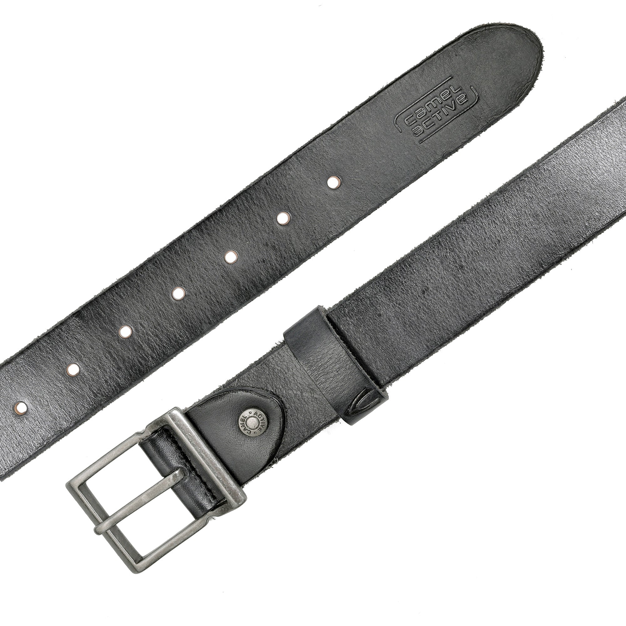 Genuine Leather Belt Burnished Finished Black 1698HRG-24#BLK - Image 3