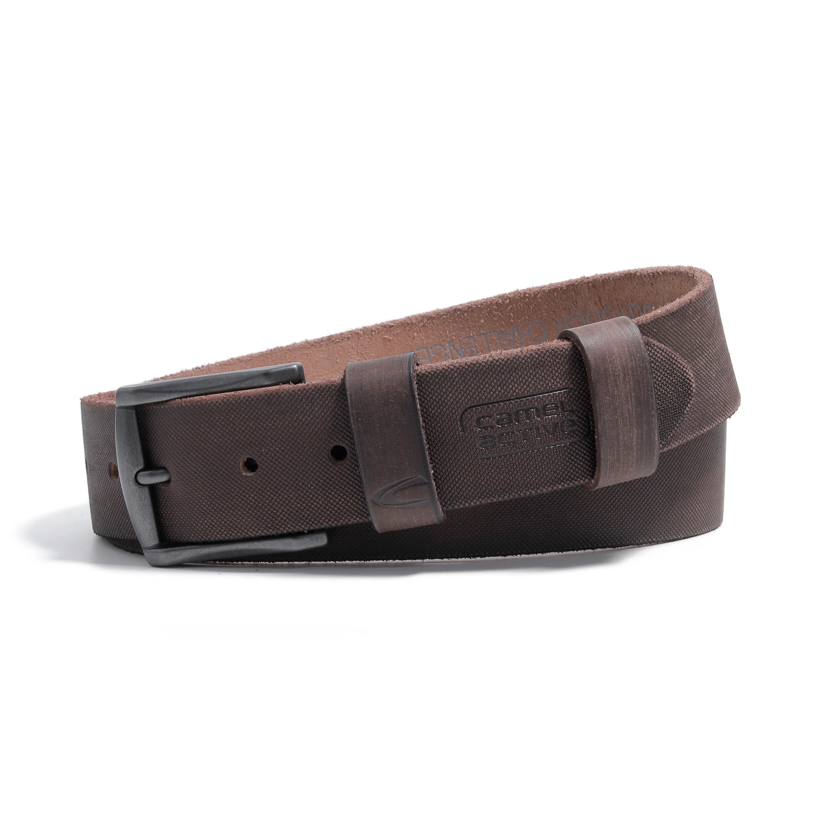 Genuine Leather Belt Embossed Texture Dark Brown 1710HRG-25#DBN