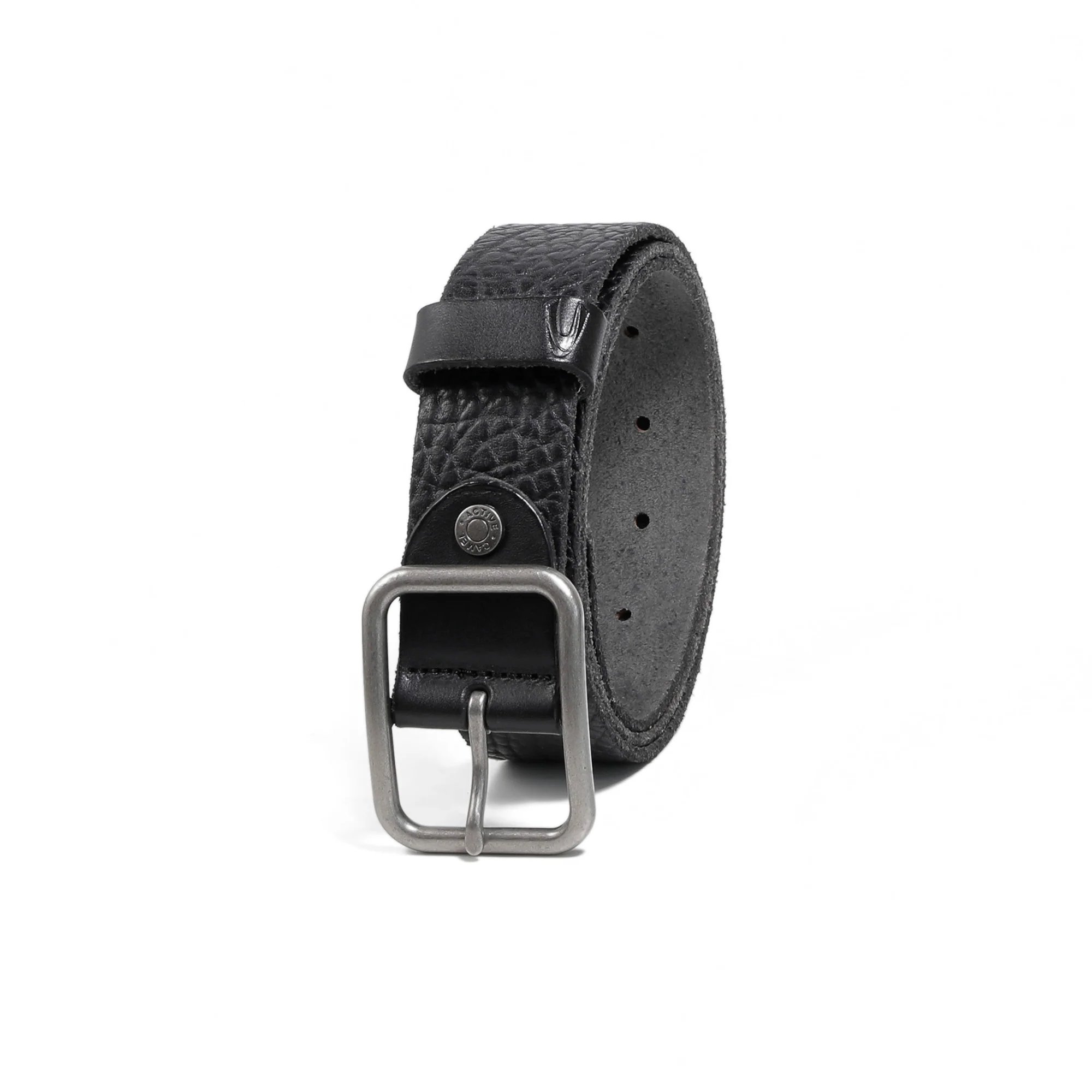 Genuine Leather Belt Grainy Finished Black 1703HRG-24#BLK - Image 2